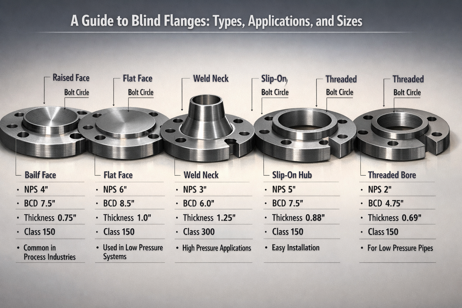 A Guide to Blind Flanges: Types, Applications, and Sizes